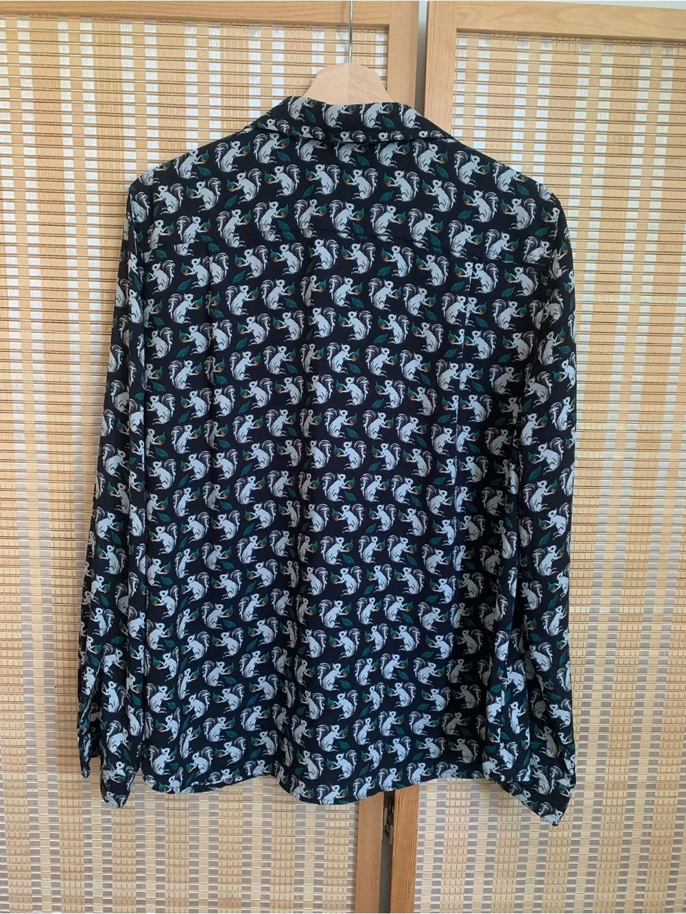 LOFT Navy Squirrel Button Down - Picture 2 of 7